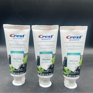 Crest 3D White Whitening Therapy with Charcoal and Tea Tree Oil, 3 Pack- Expired